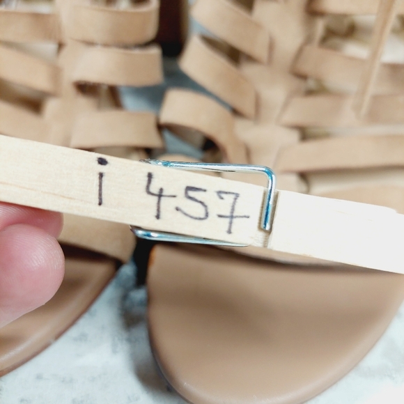 Sam Edelman Yarina Tan Suede Lace Up Heeled Sandals i457 - Picture 13 of 13